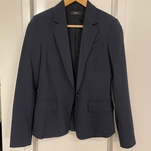 Theory Navy Blue Gabe Wool Suit Jacket